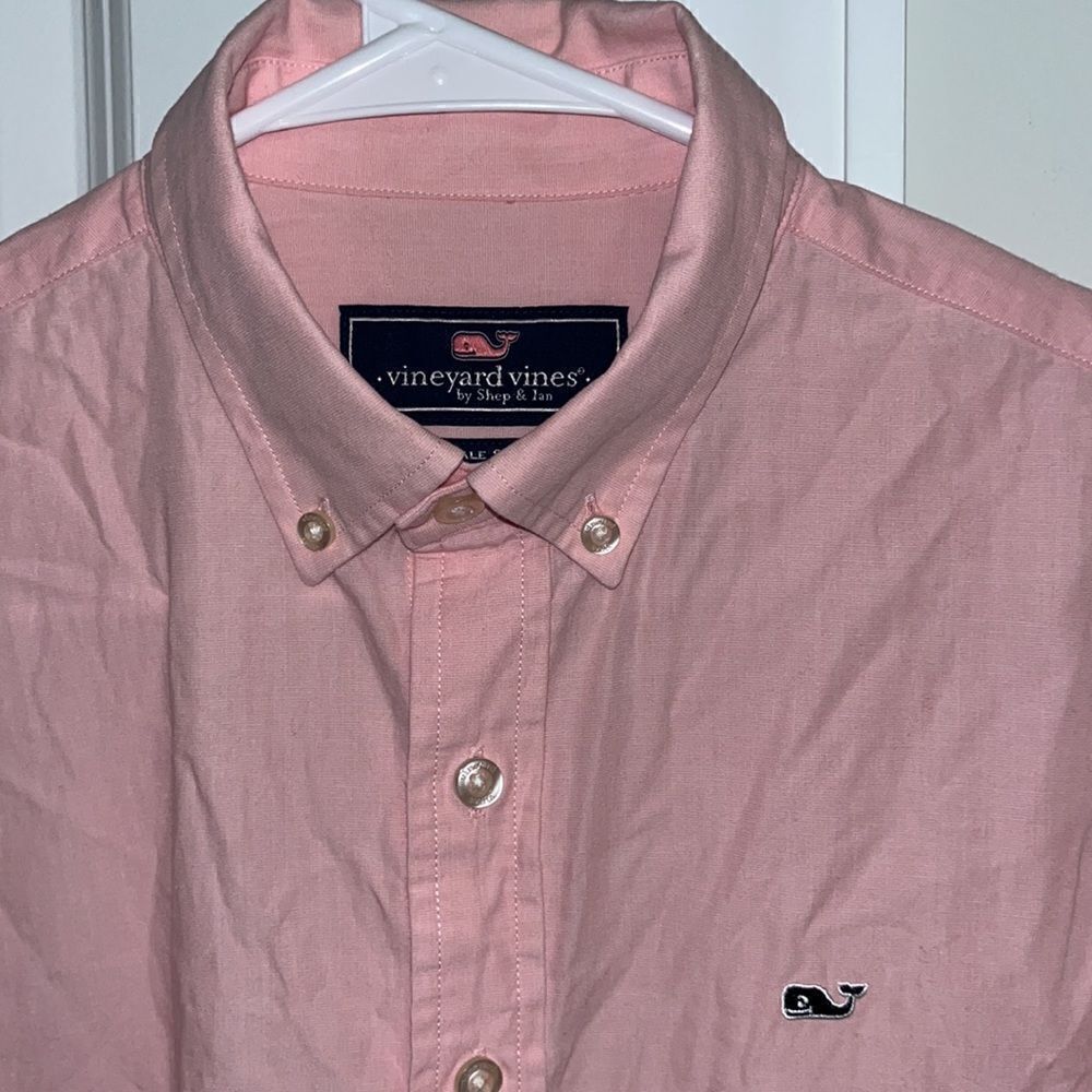 Pink Blue whale Vineyard Vines Whale Youth Kids cotton LS shirt L boys